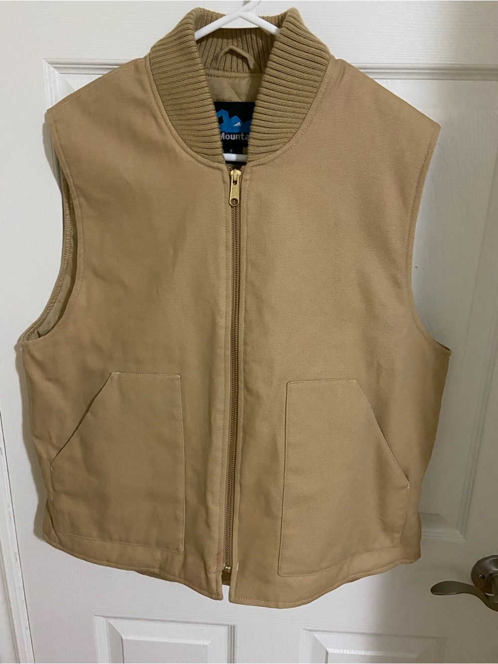 Men's Tan Quilted Work Vest - Mountain Brand